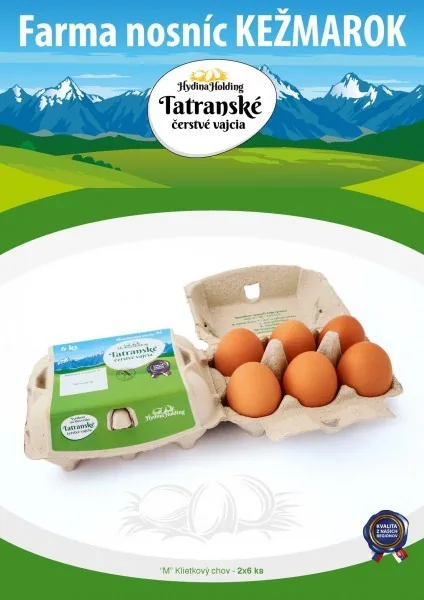 Tatranské vajcia – produktové balenie