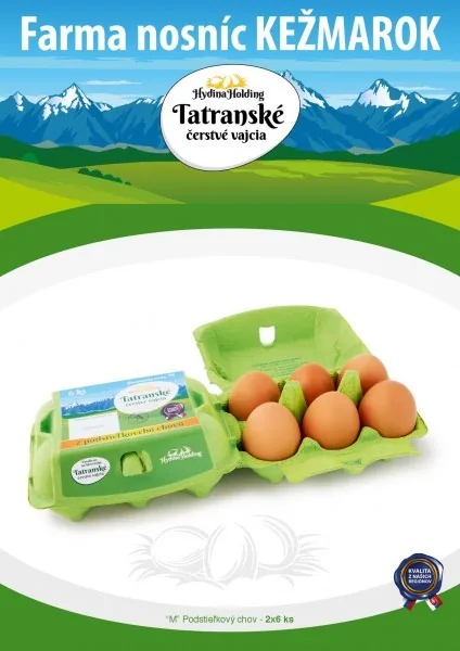 Tatranské vajcia – produktové balenie