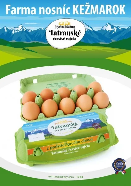 Tatranské vajcia – produktové balenie